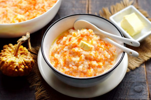 Каша с тыквой в микроволновке
