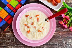 Рисовая каша с курагой в мультиварке