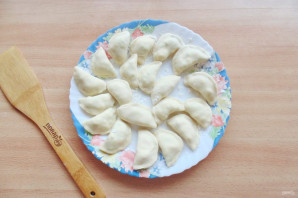 Вареники с творогом и шпинатом