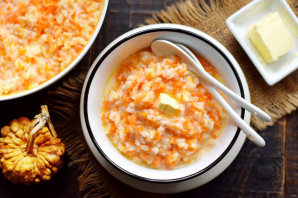 Каша с тыквой в микроволновке