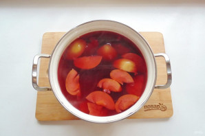 Компот из ежевики и яблок