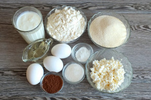 Манник с творожными шариками