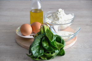 Лапша со шпинатом