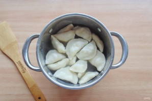 Вареники с творогом и шпинатом