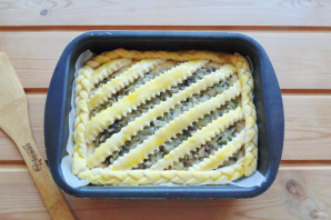 Пирог с капустой и грибами