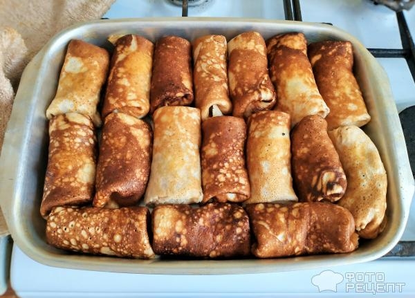 Рецепт: Блинчики с картофелем и грибами - Для любителей фаршированных блинчиков