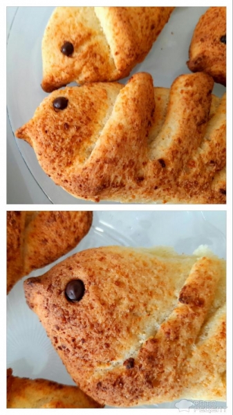 Рецепт: Булочки "Птички" - Встречаем весну! Весенние булочки "Птички" - сладкие, творожные булочки для детей.
