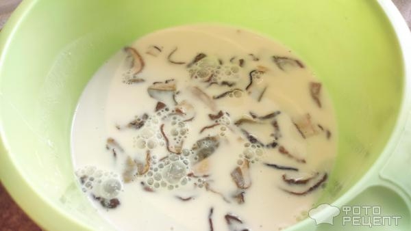 Рецепт: Говядина тушеная - с картофелем, белыми грибами и молоком