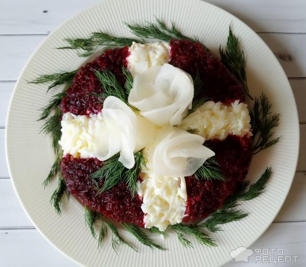 Рецепт: Салат "Генеральский" - в праздничном оформлении