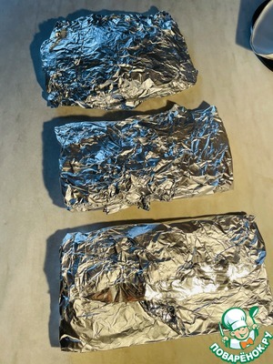 Рыба в собственном соку в фольге