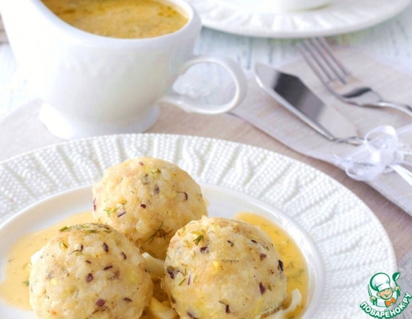 Тефтели из трески под польским соусом Тефтели из трески под польским соусом