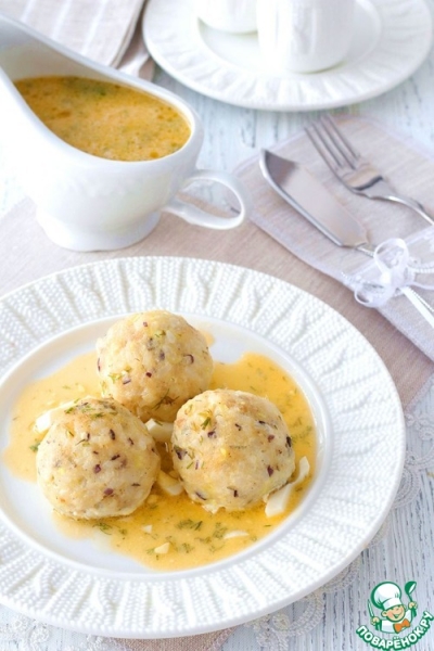 Тефтели из трески под польским соусом Тефтели из трески под польским соусом