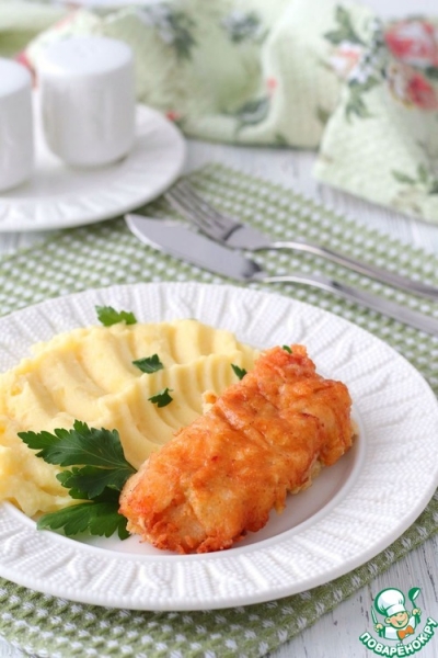 Треска в яично-сырной панировке