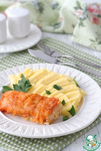 Треска в яично-сырной панировке