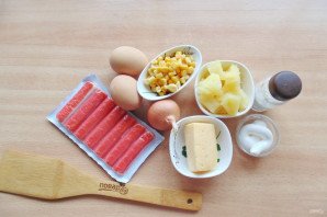 Салат "Искушение" с ананасами