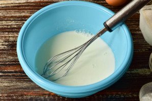 Пирог "Зебра" с бананом