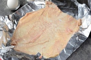 Рулет из куриной шкурки