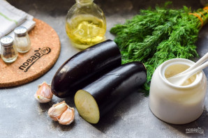 Баклажаны с чесноком и укропом Баклажаны с чесноком и укропом