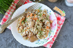 Перловка с куриной печенью