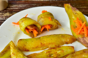 Рулетики из баклажанов на зиму Рулетики из баклажанов на зиму