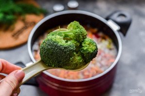 Суп с брокколи и кукурузой