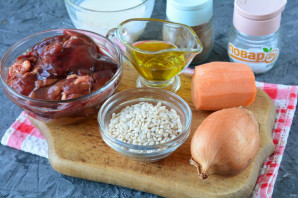 Перловка с куриной печенью
