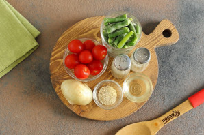 Постный салат из стручковой фасоли Постный салат из стручковой фасоли