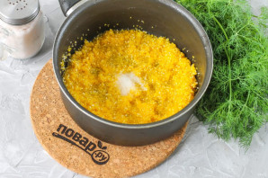 Полента с баклажанами