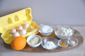 Апельсиновый шифоновый бисквит