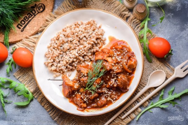 Мясо в соусе "Дыхание дракона" Мясо в соусе "Дыхание дракона"