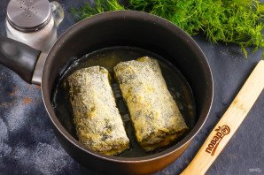 Жареные роллы с курицей Жареные роллы с курицей