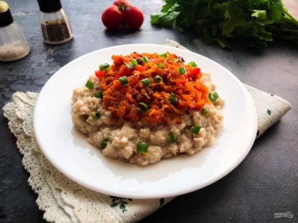 Овсяная каша с овощами Овсяная каша с овощами