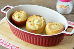 Яблоки фаршированные творогом