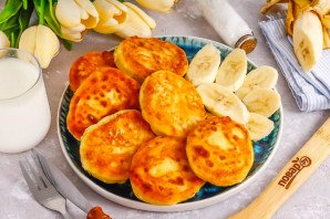 Сырники без сахара с бананом