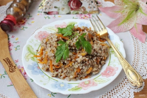 Гречневая каша с паштетом Гречневая каша с паштетом