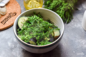 Баклажаны с чесноком и укропом Баклажаны с чесноком и укропом