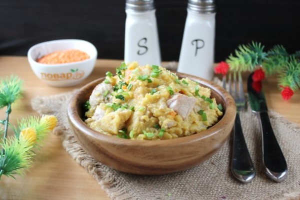 Каша из чечевицы с мясом Каша из чечевицы с мясом