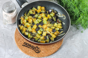 Полента с баклажанами