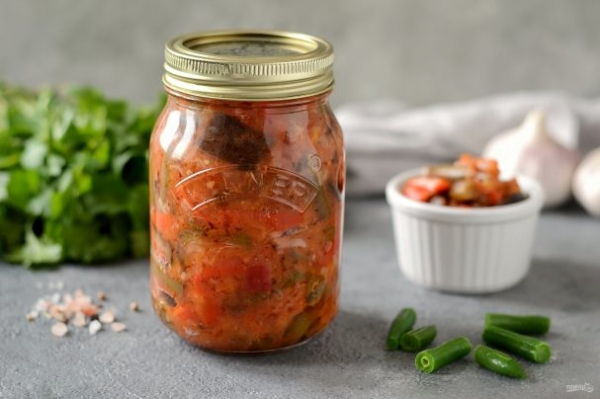 Стручковая фасоль с баклажанами на зиму Стручковая фасоль с баклажанами на зиму