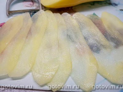 Гратен из картофеля с беконом и сыром Гратен из картофеля с беконом и сыром