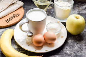 Блинчики с яблоком и бананом