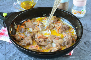 Перловка с куриной печенью