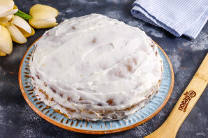 Песочный торт с орехами