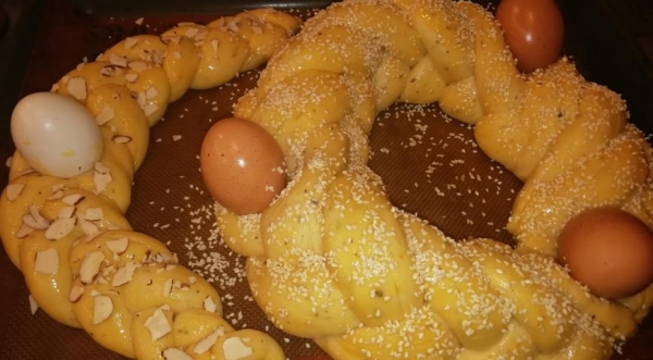 Греческий пасхальный хлеб, пошаговый рецепт с фото