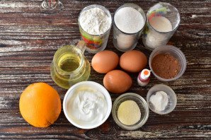 Шоколадный торт с апельсиновым кремом