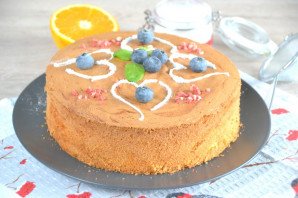 Апельсиновый шифоновый бисквит