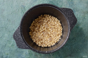 Овсянка с яблочным пюре