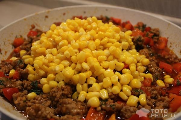 Рецепт: Энчилада - с фаршем