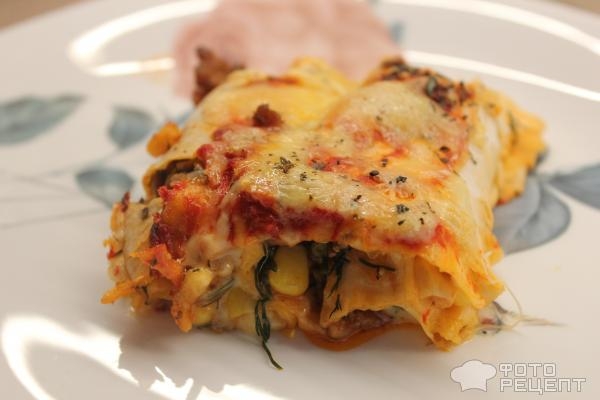 Рецепт: Энчилада - с фаршем