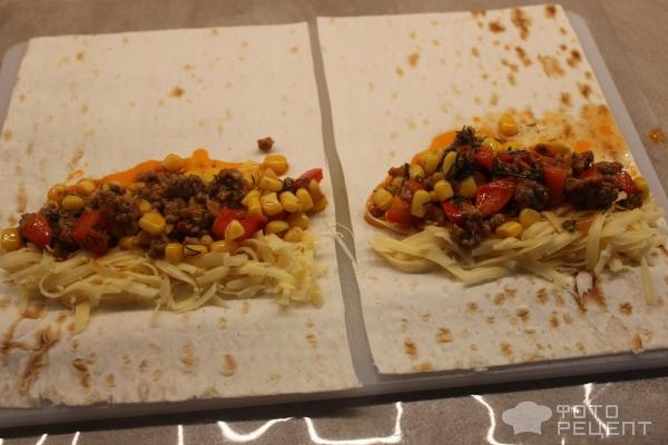 Рецепт: Энчилада - с фаршем